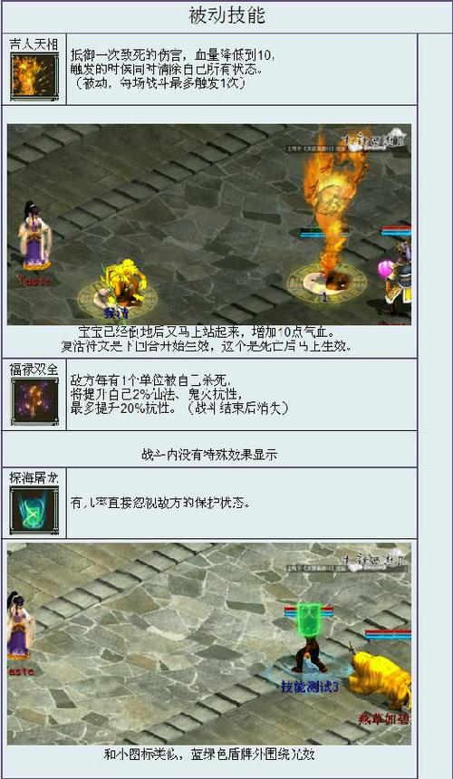 看图识技能，召唤兽技能图鉴