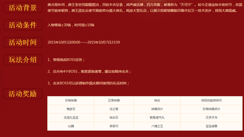 【攻略组出品】2015国庆任务流程介绍（附BOSS录像）